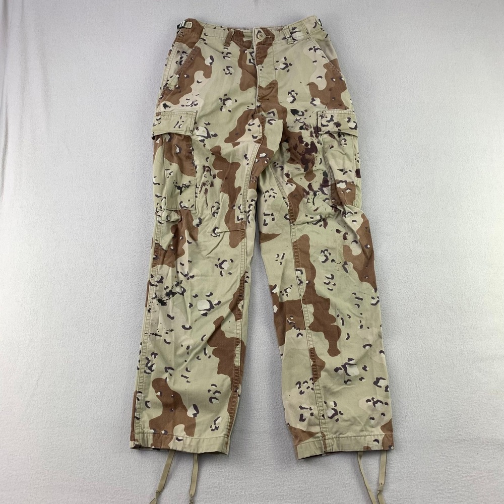 Military Combat Trousers Desert Camo XS Short Chocolate Chip BDU Vintage 1990